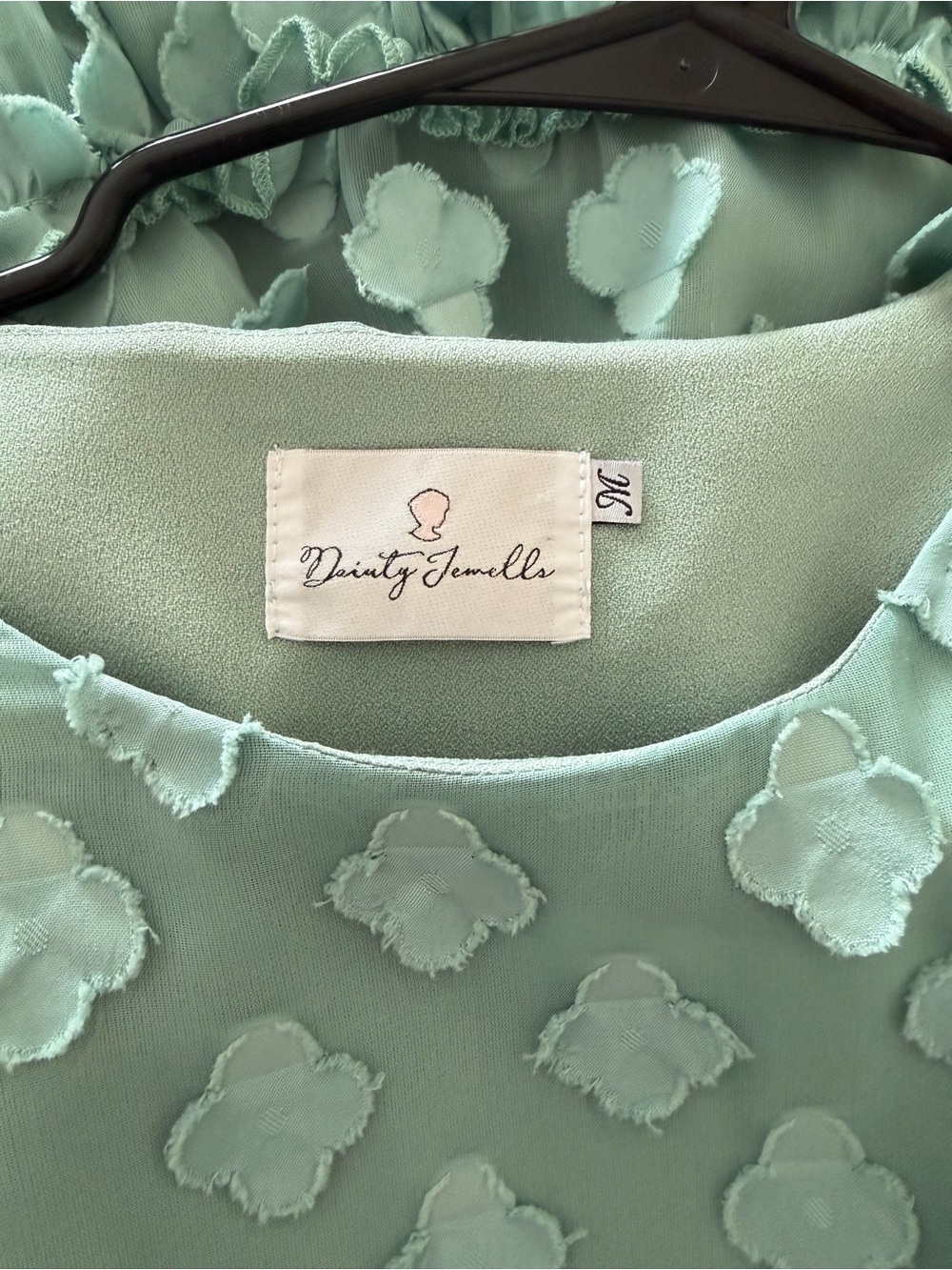 Dainty Jewells Mint Green Textured Midi Dress - Picture 4 of 5